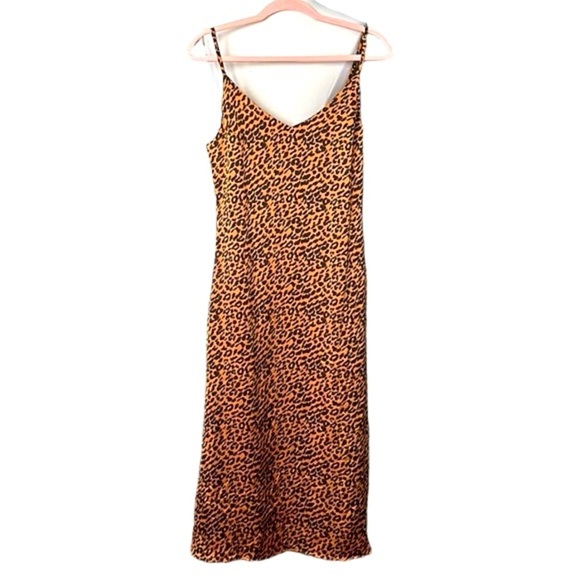 HYPED UNICORN Leopard Print MIDI Slip Dress Low Back Mob Wife Animal Print, S - Picture 14 of 15